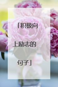 积极向上励志的句子