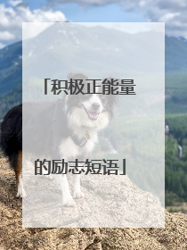 积极正能量的励志短语