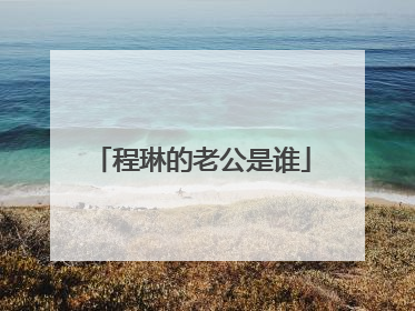 程琳的老公是谁