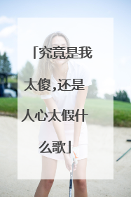 究竟是我太傻,还是人心太假什么歌