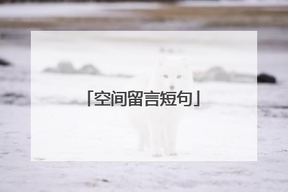 空间留言短句