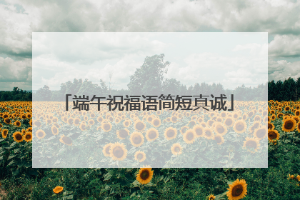 端午祝福语简短真诚