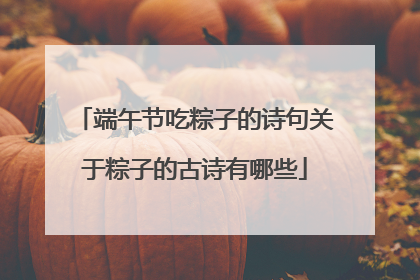 端午节吃粽子的诗句关于粽子的古诗有哪些