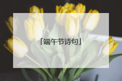 端午节诗句