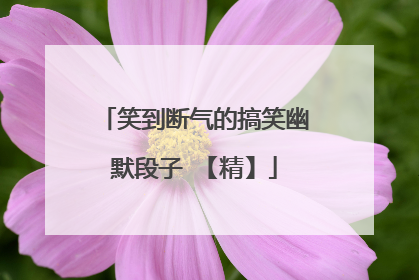 笑到断气的搞笑幽默段子 【精】