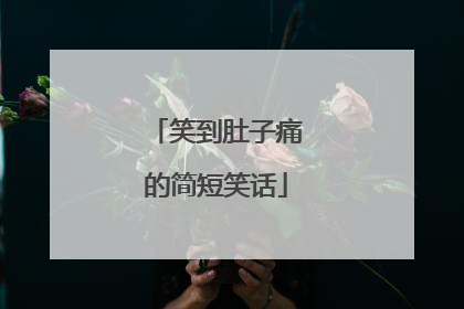笑到肚子痛的简短笑话