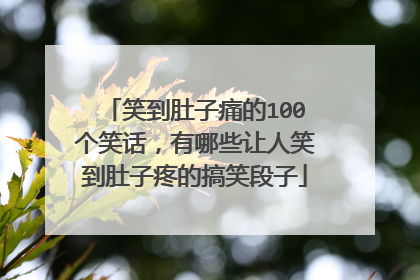 笑到肚子痛的100个笑话,有哪些让人笑到肚子疼的搞笑段子