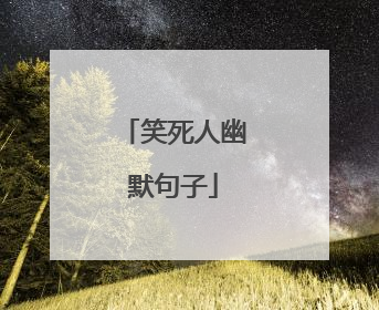 笑死人幽默句子