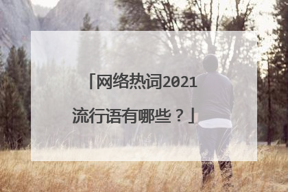 网络热词2021流行语有哪些?