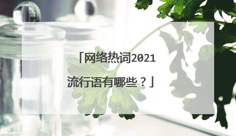 网络热词2021流行语有哪些？