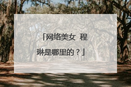 网络美女 程琳是哪里的?