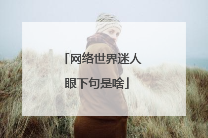 网络世界迷人眼下句是啥