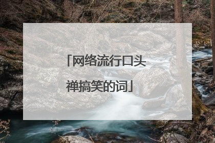 网络流行口头禅搞笑的词