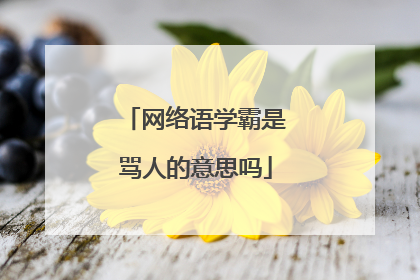 网络语学霸是骂人的意思吗