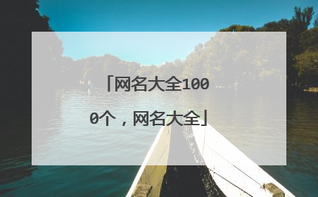网名大全1000个,网名大全