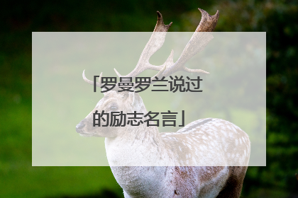 罗曼罗兰说过的励志名言