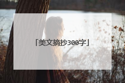 美文摘抄300字