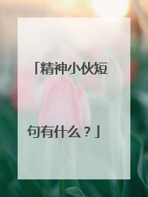 精神小伙短句有什么?