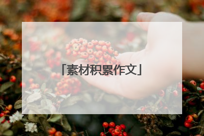 素材积累作文