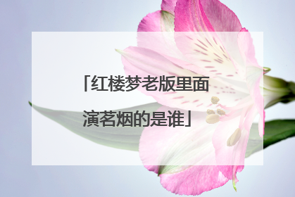 红楼梦老版里面演茗烟的是谁