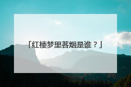 红楼梦里茖烟是谁?