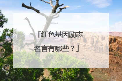 红色基因励志名言有哪些?