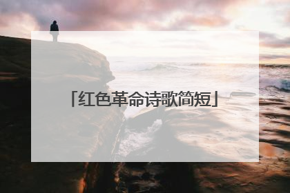 红色革命诗歌简短