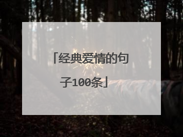 经典爱情的句子100条