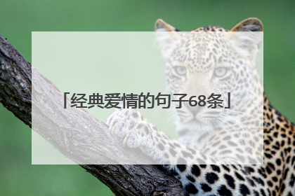 经典爱情的句子68条