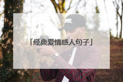 经典爱情感人句子
