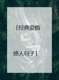 经典爱情感人句子