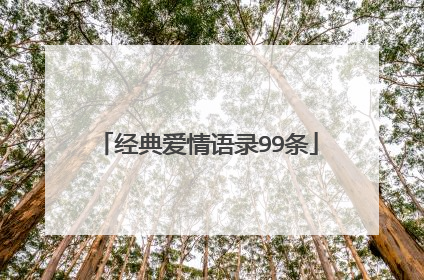 经典爱情语录99条