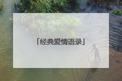 经典爱情语录