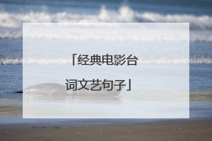 经典电影台词文艺句子