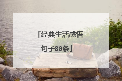 经典生活感悟句子80条