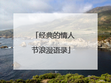 经典的情人节浪漫语录