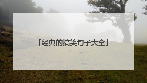 经典的搞笑句子大全