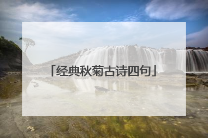 经典秋菊古诗四句