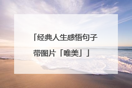 经典人生感悟句子带图片「唯美」