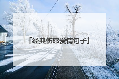 经典伤感爱情句子