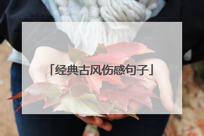 经典古风伤感句子