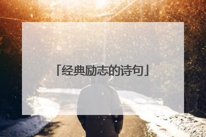 经典励志的诗句