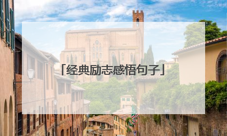 经典励志感悟句子