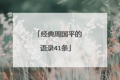 经典周国平的语录41条