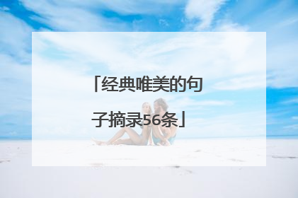 经典唯美的句子摘录56条