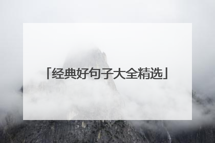 经典好句子大全精选