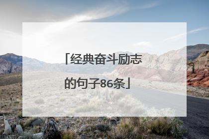 经典奋斗励志的句子86条