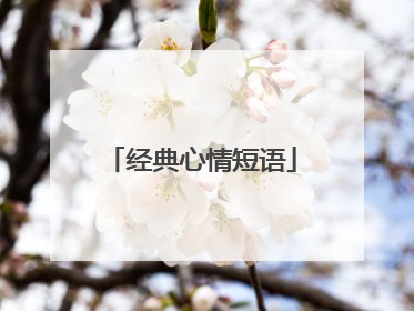 经典心情短语
