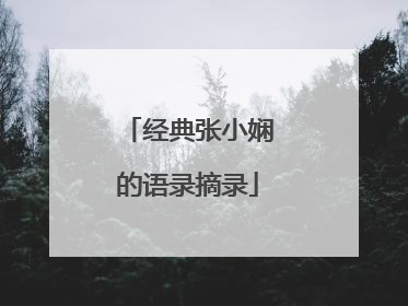 经典张小娴的语录摘录