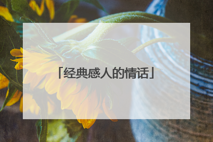 经典感人的情话